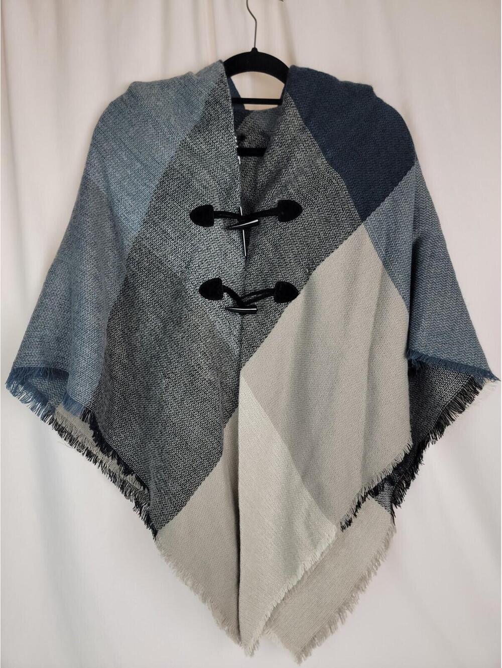 NWT New APT.9 Geometric Womens Open Front Sweater Topper Poncho $68 Tags OneSize